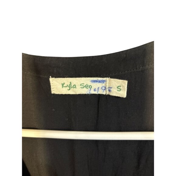 Kyla Seo Womens S Black Viscose Boho Tunic With Embroidery & Lace Details - Picture 2 of 6